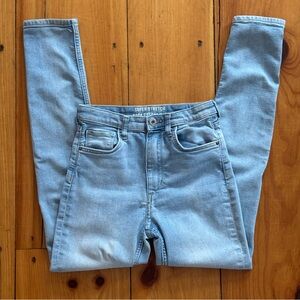 &Denim Light Wash High Waist Skinny Jeans Girls Size 12